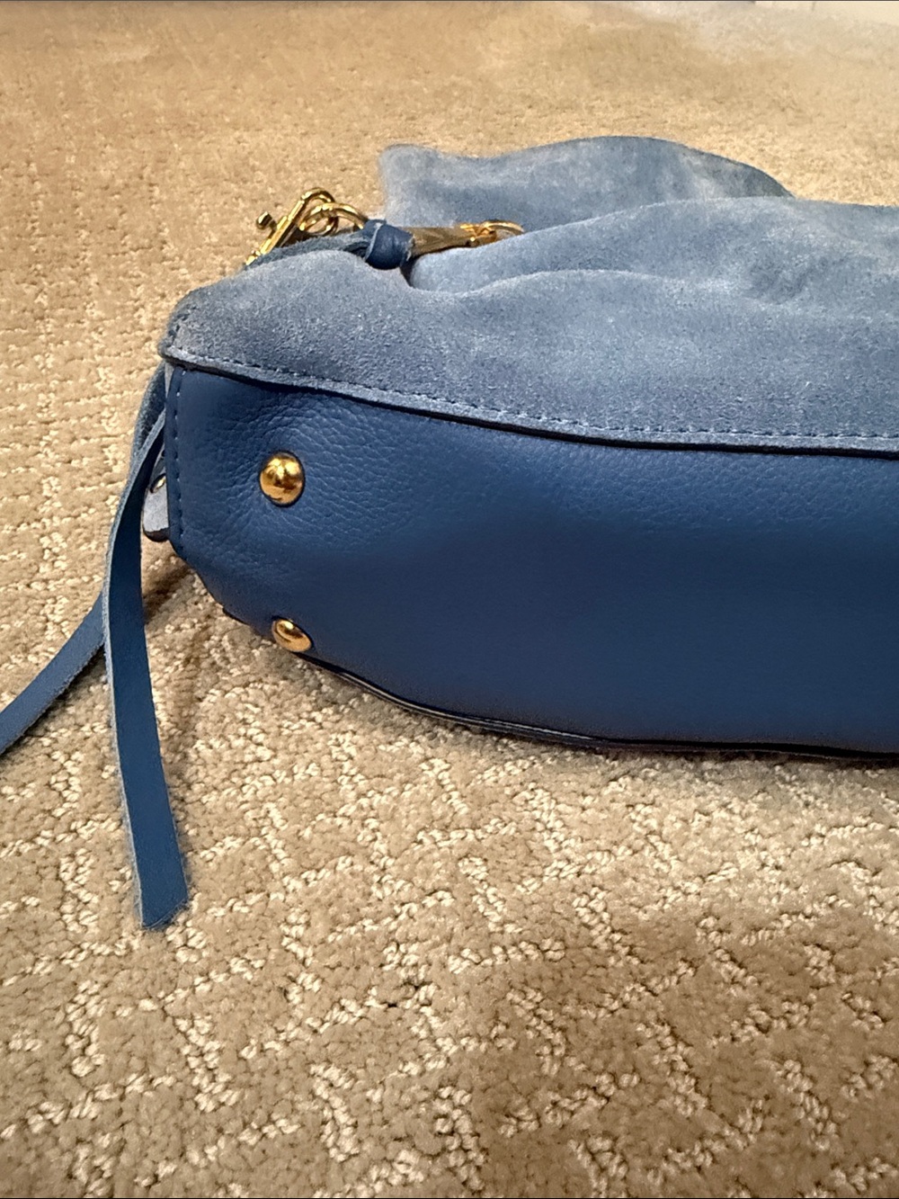Aimee Kestenberg Roma Double Entry Blue Should Bag - Picture 10 of 15
